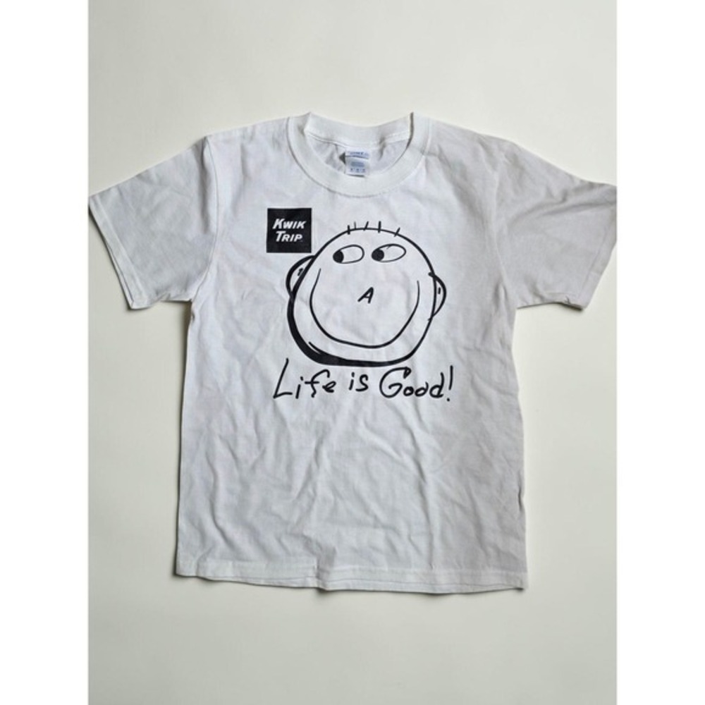 Kwik Trip Life is Good White Graphic T-Shirt Youth Medium M